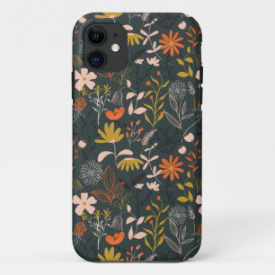 Capa Para iPhone 11 Floral escuro