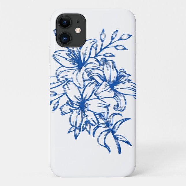 Capa Para iPhone 11 Floral inspirado na natureza (Verso)