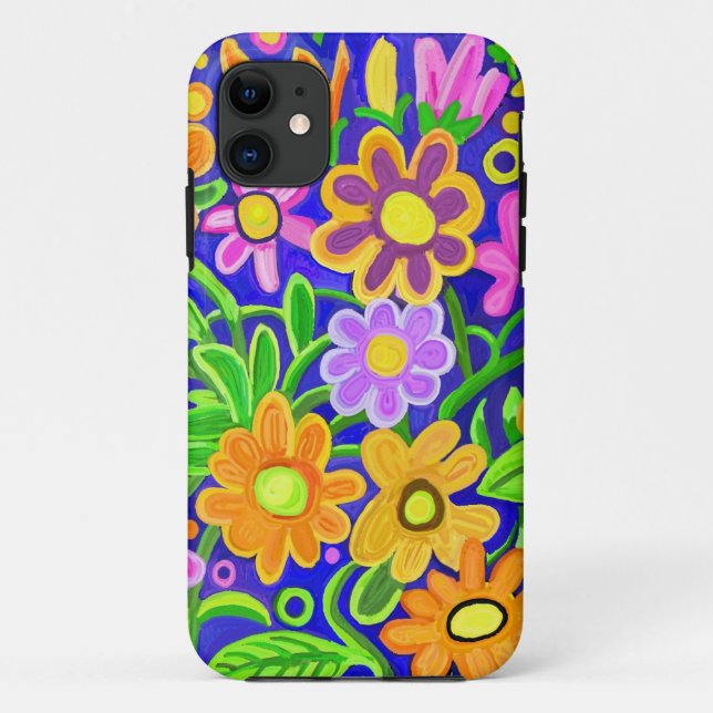 Capa Para iPhone 11 Floral Pintado (Verso)