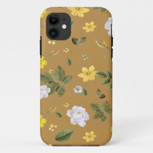 Capa Para iPhone 11 Flores Amarelas e Rosas Brancas 4