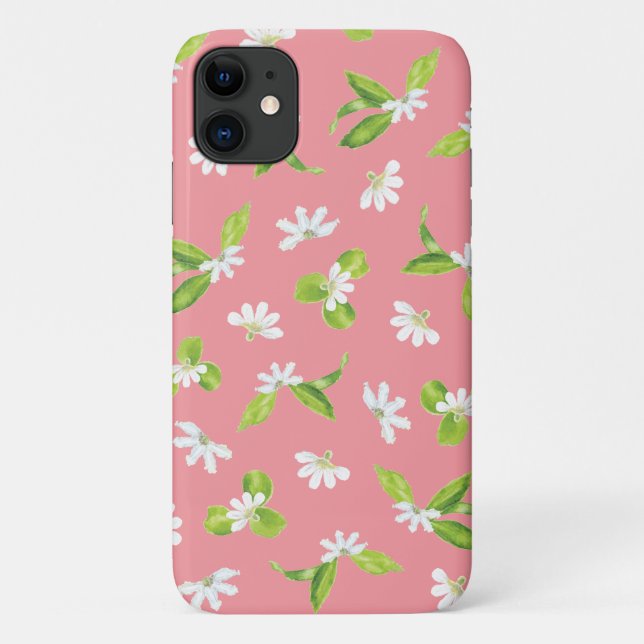 Capa Para iPhone 11 Flores brancas de naupaka havaianas (Verso)