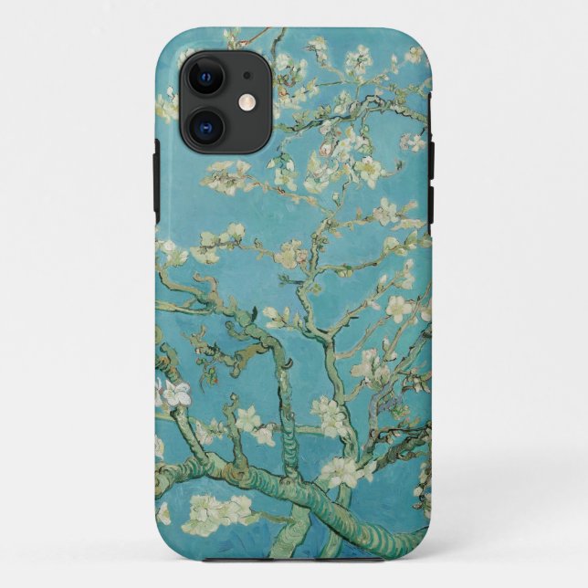 Capa Para iPhone 11 Flores da amêndoa por Vincent van Gogh (Verso)