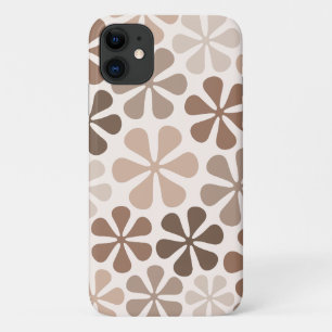 Capa Para iPhone 11 Flores de abstrato (B) Creme de tara castanha