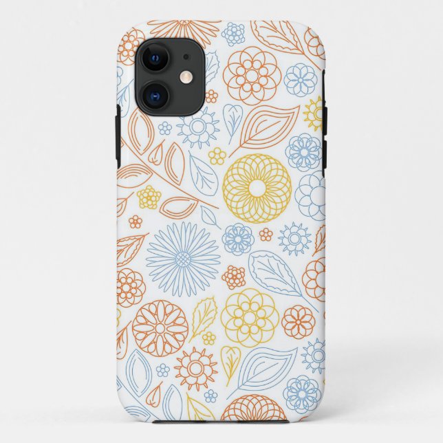 Capa Para iPhone 11 Flores De Abstrato De Presente Xmas Em Branco (Verso)