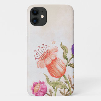 Capa Para iPhone 11 Flores de aquarela