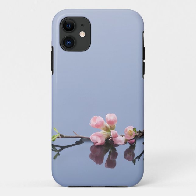 Capa Para iPhone 11 Flores de cerejeira na água (Verso)