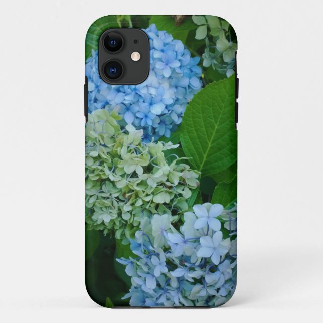 Capa Para iPhone 11 Flores de Hydrangea (Verso)