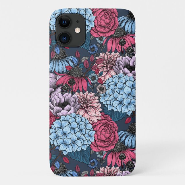 Capa Para iPhone 11 Flores de jardim (Verso)