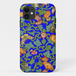 Capa Para iPhone 11 Flores e borboletas chinesas antigas
