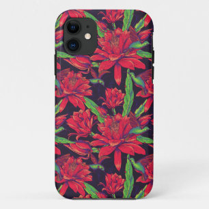 Capa Para iPhone 11 Flores e colibris