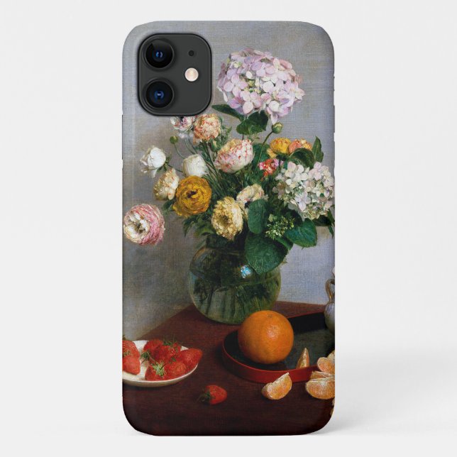 Capa Para iPhone 11 Flores e Frutas, Henri Fantin-Latour (Verso)