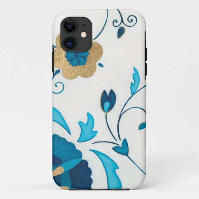 Capa Para iPhone 11 Flores Indígenas com Fundo Branco (Verso)