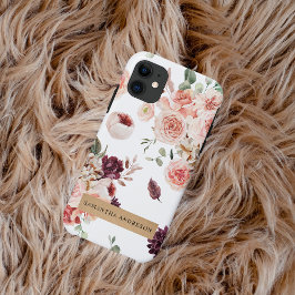 Capa Para iPhone 11 Flores Modernas de Pastel e Presente Personalizado