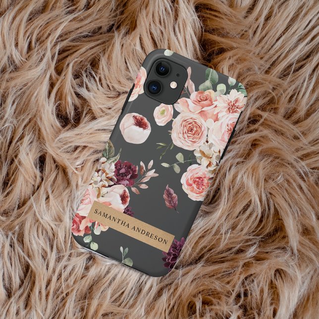 Capa Para iPhone 11 Flores Modernas de Pastel e Presente Personalizado (Criador carregado)