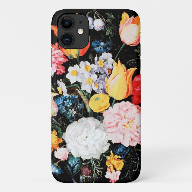 Capa Para iPhone 11 Flores no Vaso, Jan Brueghel, o mais jovem (Verso)