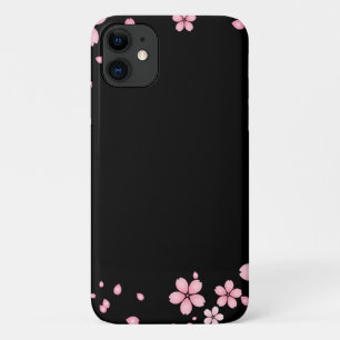 Capa Para iPhone 11 Flores Pretas E Rosa 