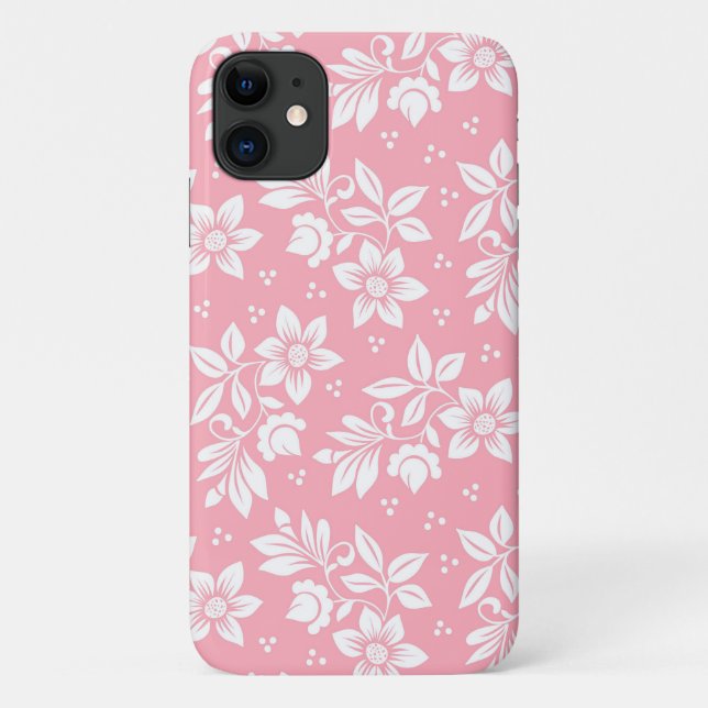 Capa Para iPhone 11 Flores Rosa Doce (Verso)
