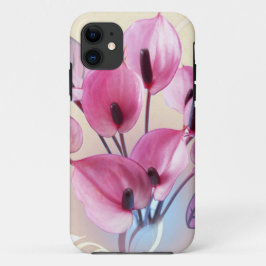 Capa Para iPhone 11 Flores rosa elegantes