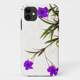 Capa Para iPhone 11 Flores roxas na brisa