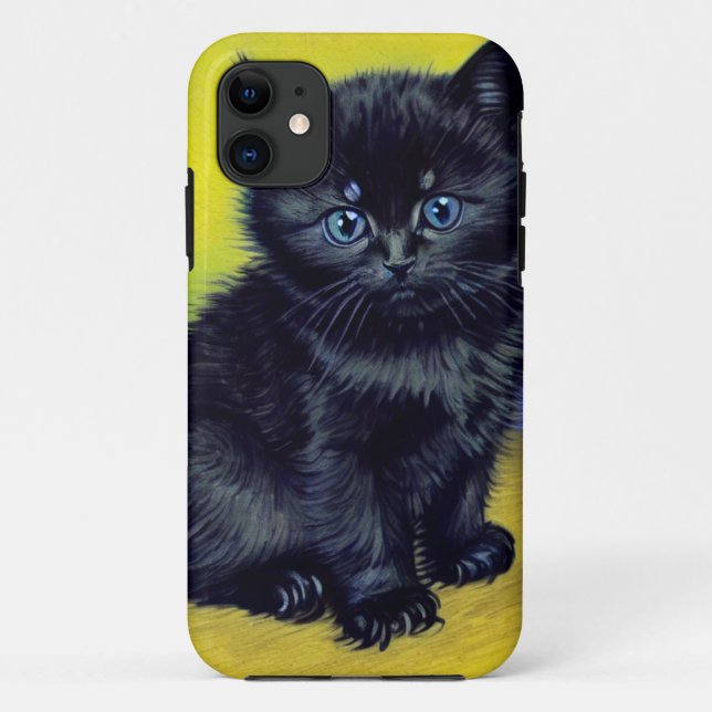 Capa Para iPhone 11 Flores Roxas Pretas de Gogh (Verso)