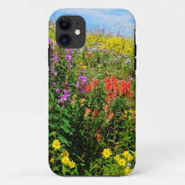 Capa Para iPhone 11 Flores selvagens das Montanhas Rochosas