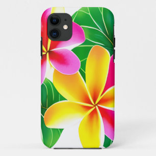 Capa Para iPhone 11 Flores Tropicais De Plumeria