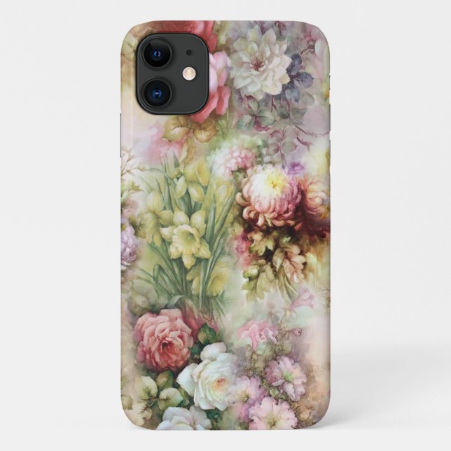 Capa Para iPhone 11 Flores Vintage (Verso)