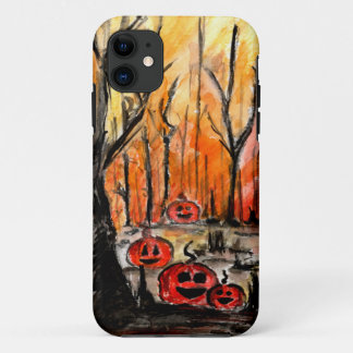 Capa Para iPhone 11 Floresta de Halloween