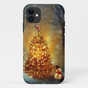 Capa Para iPhone 11 Floresta de Natal.