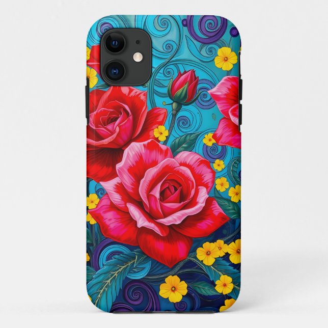 Capa Para iPhone 11 Flower (Verso)