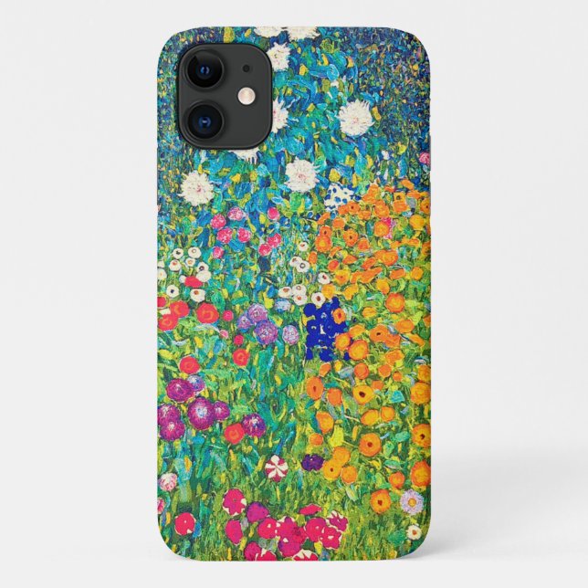 Capa Para iPhone 11 Flower Garden, Gustav Klimt (Verso)