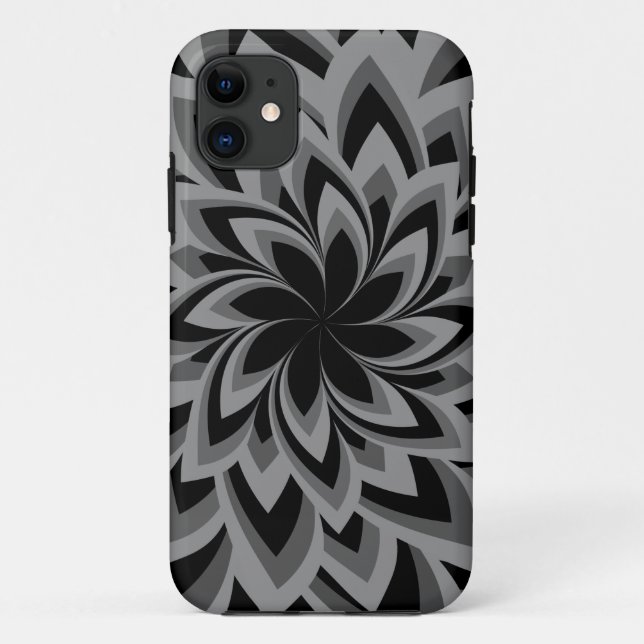 CAPA PARA iPhone 11 FLUXAS DE NEGRO E BRANCO (Verso)