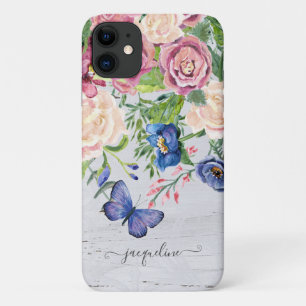 Capa Para iPhone 11 Fluxo Russo de Cores Aquáticas com Script de Borb