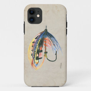 Capa Para iPhone 11 FlyFish Lure Art Salmon Fly Lure