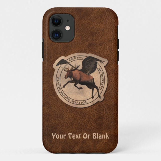 Capa Para iPhone 11 Flying Moose Aviation Patch (Verso)