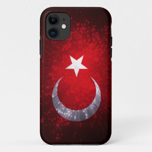 Capa Para iPhone 11 Fogo-de-artifício da bandeira de Turquia