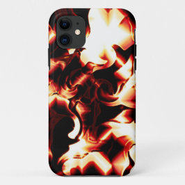 Capa Para iPhone 11 Fogo esculpida sobre fundo escuro