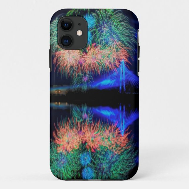 Capa Para iPhone 11 Fogos-de-artifício (Verso)