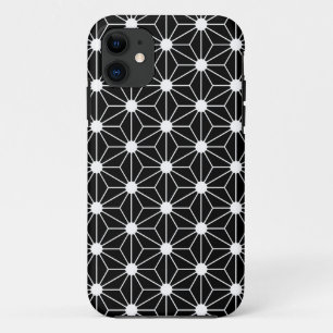 Capa Para iPhone 11 Folha preta de Asanoha