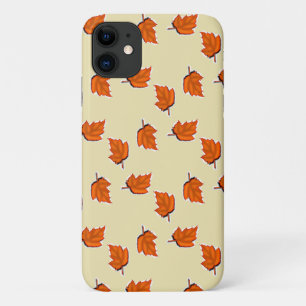 Capa Para iPhone 11 Folha seca castanha