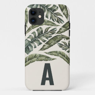 Capa Para iPhone 11 Folha tropical personalizada inicial