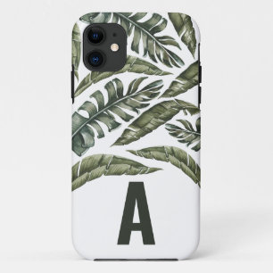 Capa Para iPhone 11 Folha tropical personalizada inicial