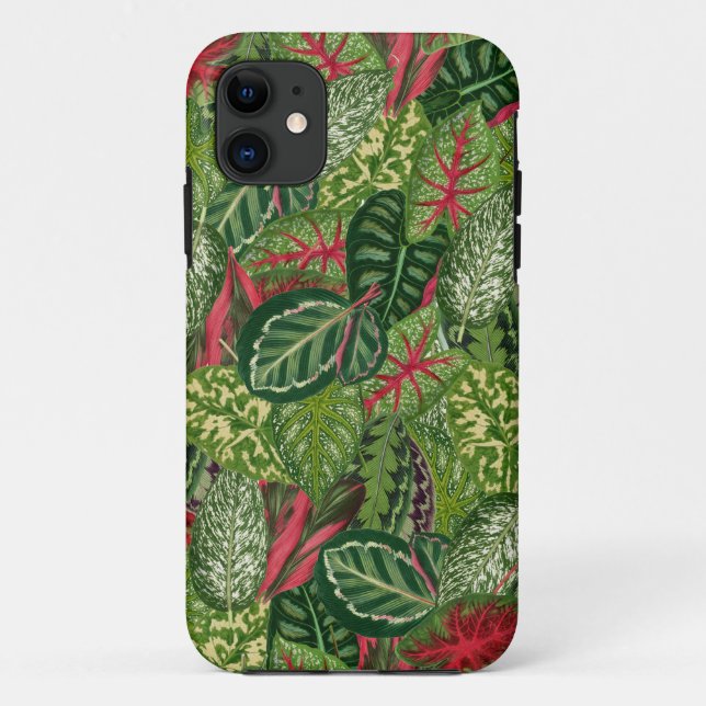 Capa Para iPhone 11 Folhagem (Verso)