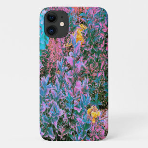 Capa Para iPhone 11 Folhagem de abstrato, verde-rosa e jardim aquático