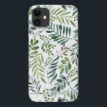 Capa Para iPhone 11 Folhas Botânicas Elegantes Aquarela<br><div class="desc">Pintado à Mão</div>