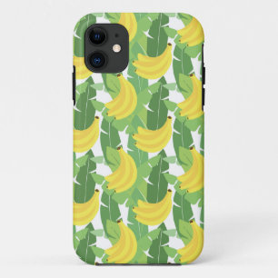 Capa Para iPhone 11 Folhas da banana e teste padrão da fruta