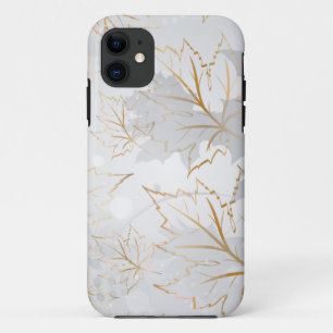 Capa Para iPhone 11 Folhas de ouro 3