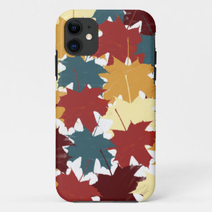 Capa Para iPhone 11 Folhas de outono de Cores de Água Russas