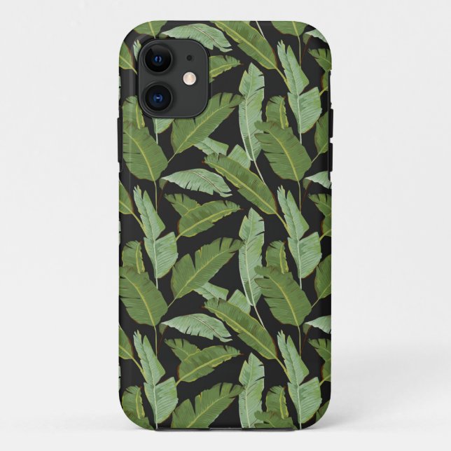 Capa Para iPhone 11 Folhas de palmeira (Verso)