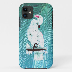 Capa Para iPhone 11 Folhas de palmeiras tropicais brancas